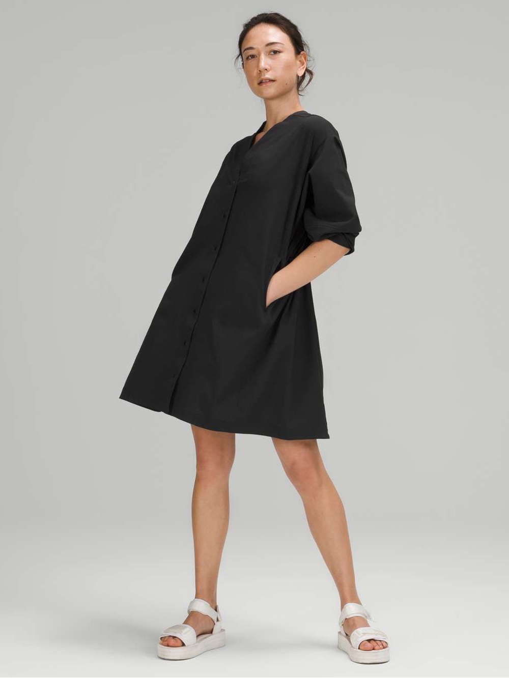 🍋LULU🍋 Ventlight Button Front Dress